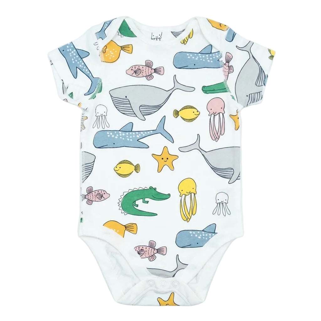 Fish Print Pack of 5 Bodysuits | Marks & Spencer