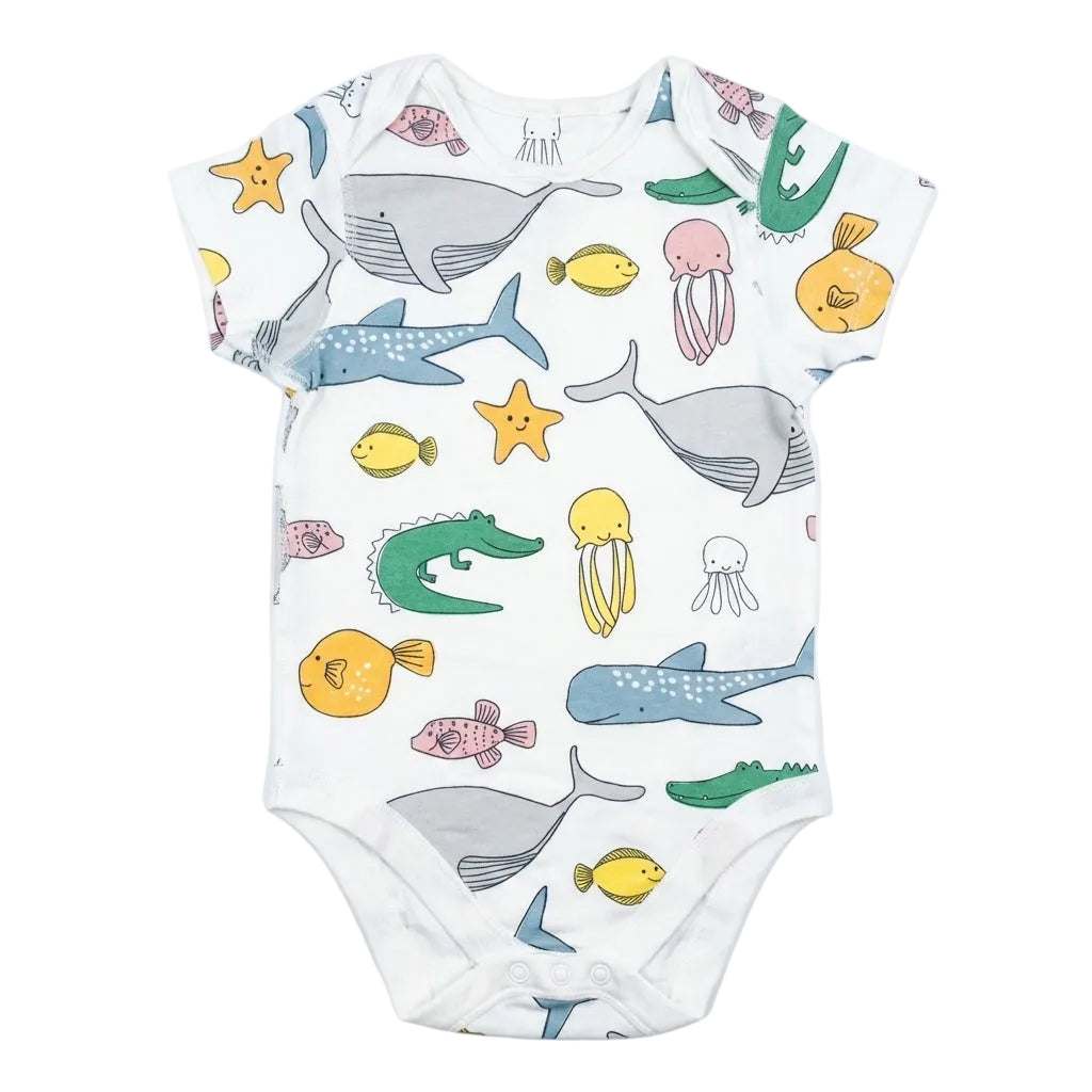 Fish Print Pack of 5 Bodysuits | Marks & Spencer