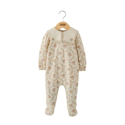 Floral Sailor Collar All-in-one