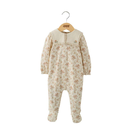 Floral Sailor Collar All-in-one