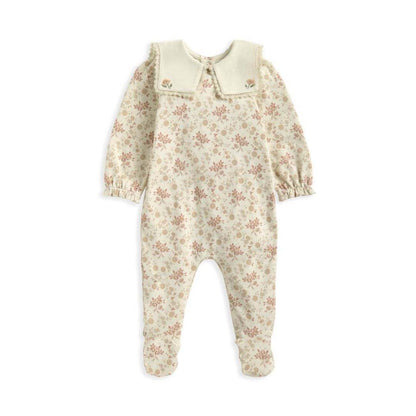 Floral Sailor Collar All-in-one