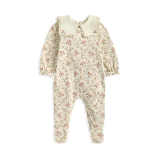 Floral Sailor Collar All-in-one