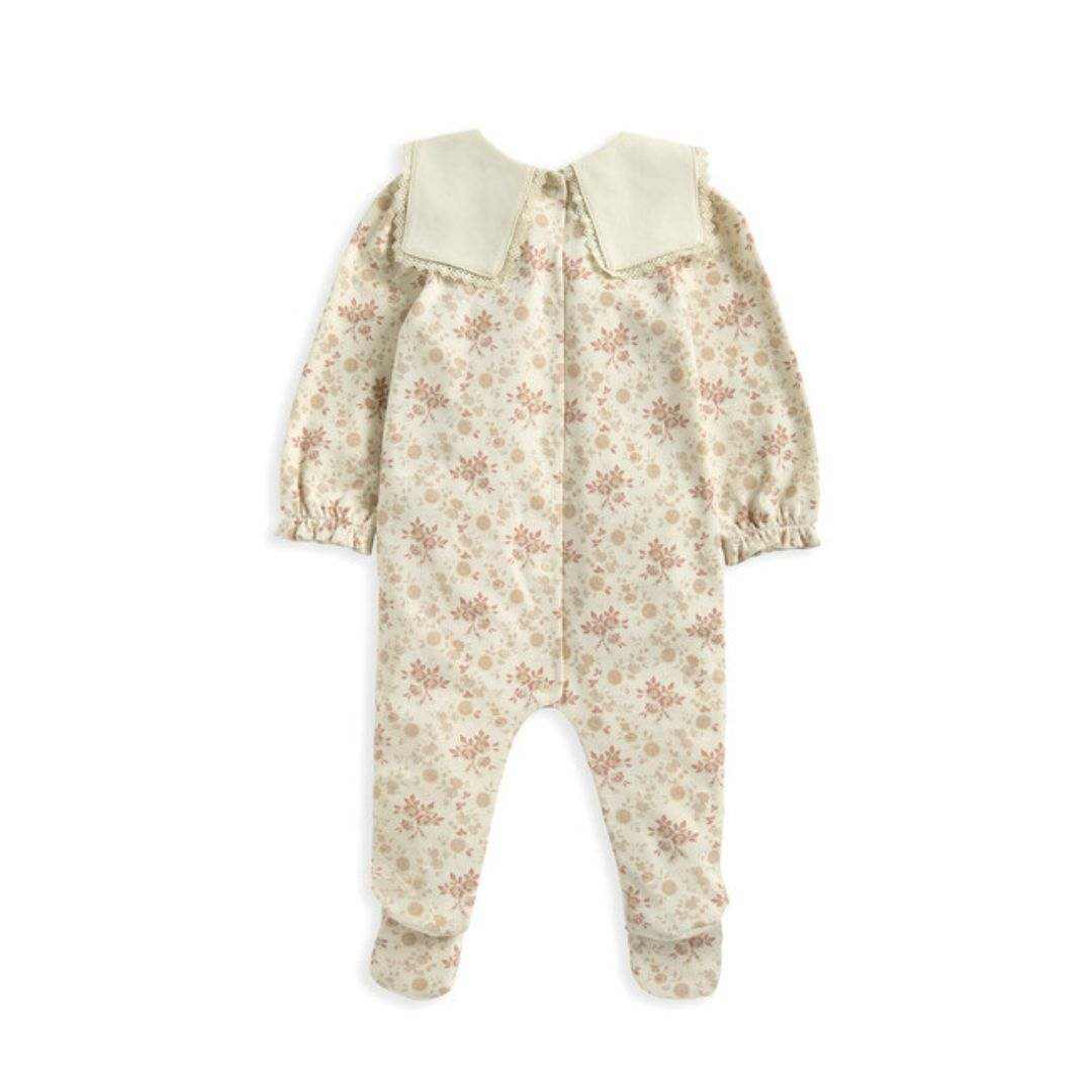 Floral Sailor Collar All-in-one