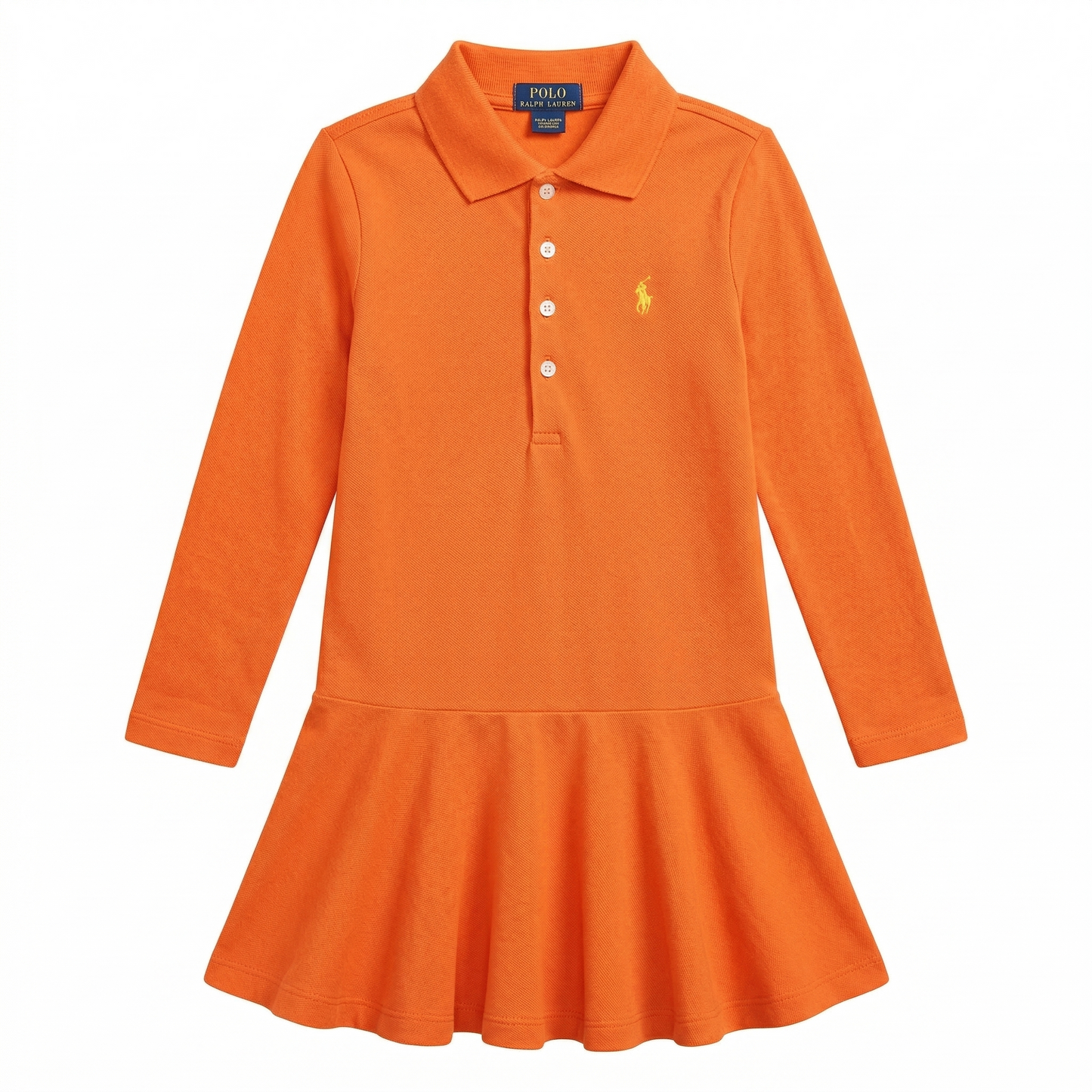 Stretch Mesh Polo Orange Dress | Ralph Lauren