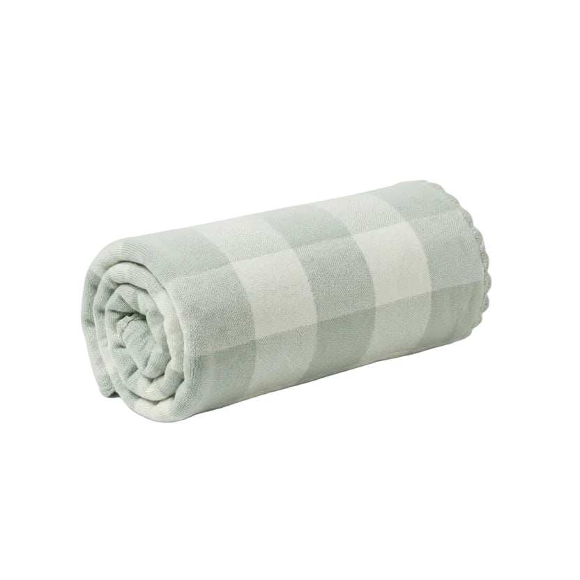 Green Gingham Ocarro Baby Blanket - Mamas & Papas x Laura Ashley