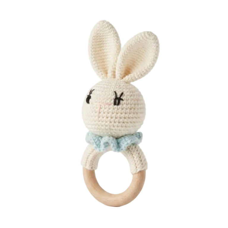 Hand Knitted Bunny Rattle by Khwaab 