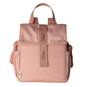 Insulated Roll-up Lunch Bag - Blush Pink |Citron