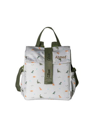 Insulated Roll-up Lunch Bag - Dino | Citron