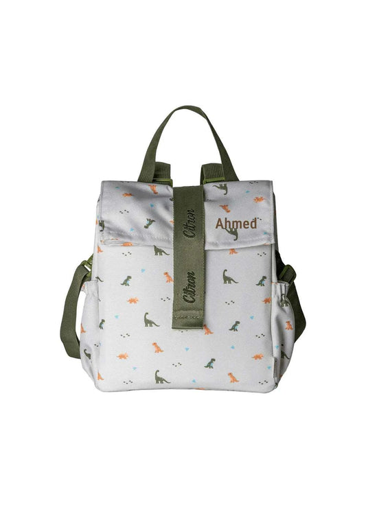 Insulated Roll-up Lunch Bag - Dino | Citron
