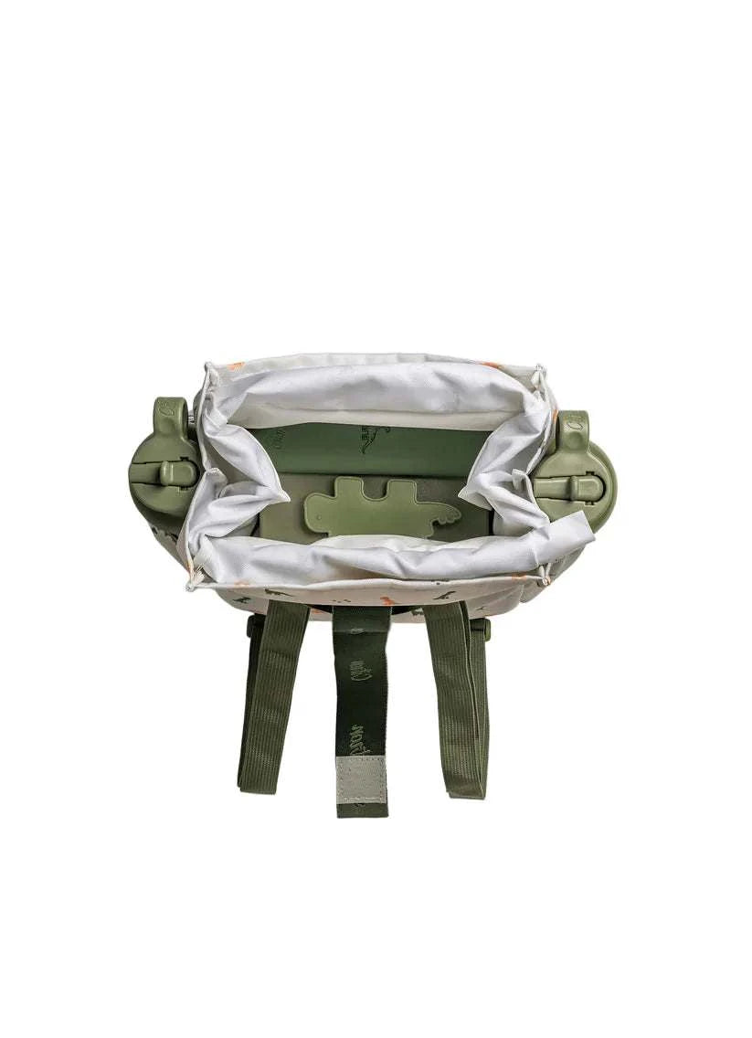 Insulated Roll-up Lunch Bag - Dino | Citron