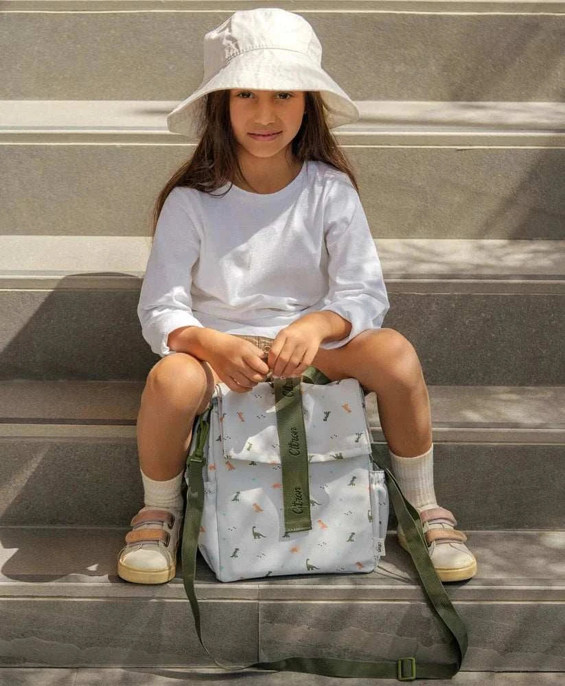 Insulated Roll-up Lunch Bag - Dino | Citron