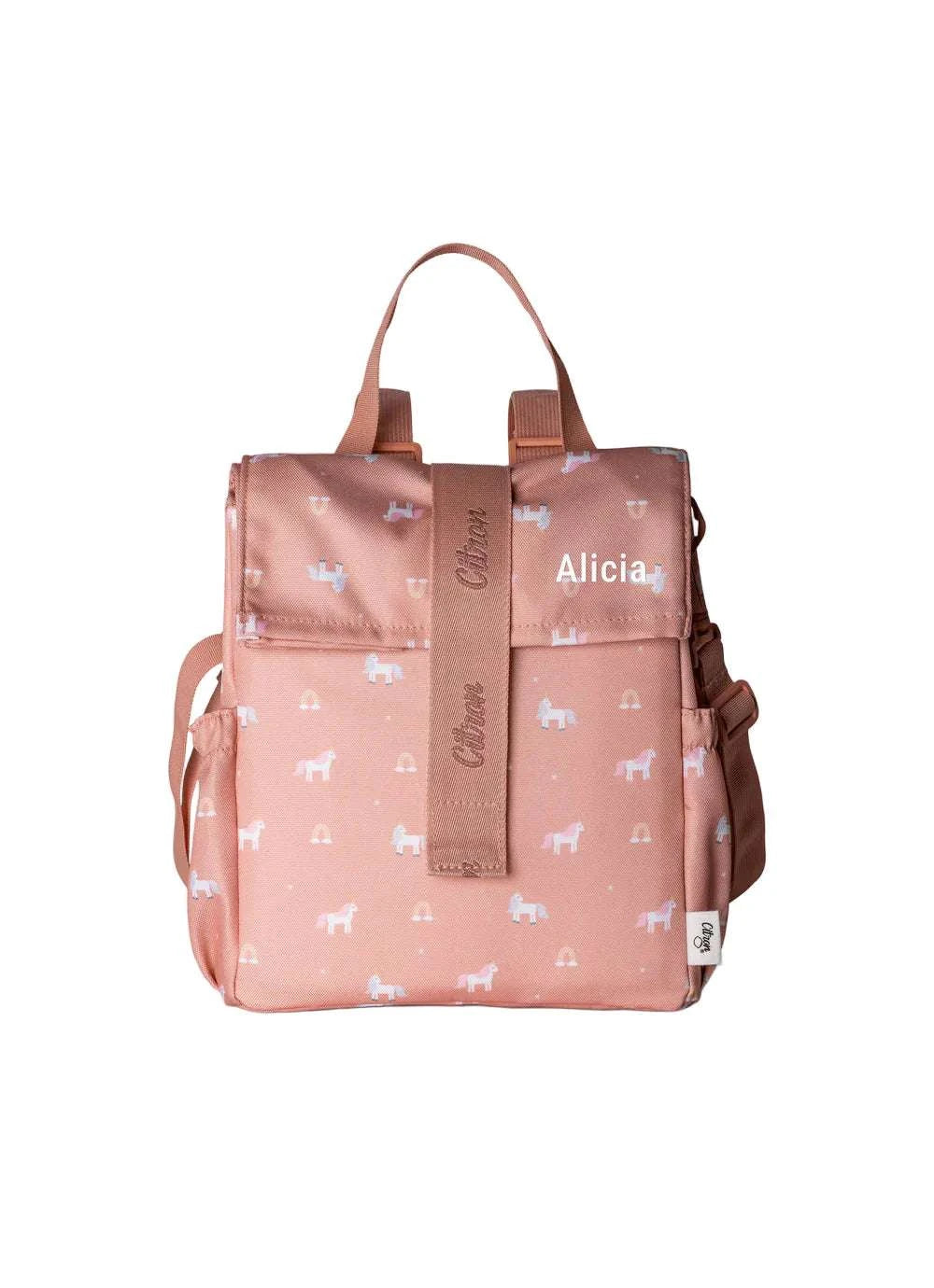 Insulated Roll-up Lunch Bag - Unicorn Blush Pink|Citron