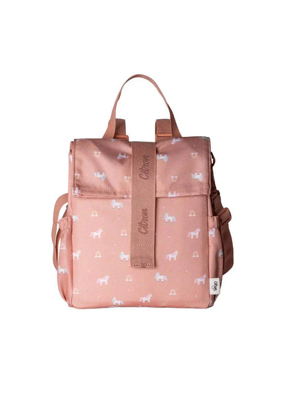 Insulated Roll-up Lunch Bag - Unicorn Blush Pink|Citron
