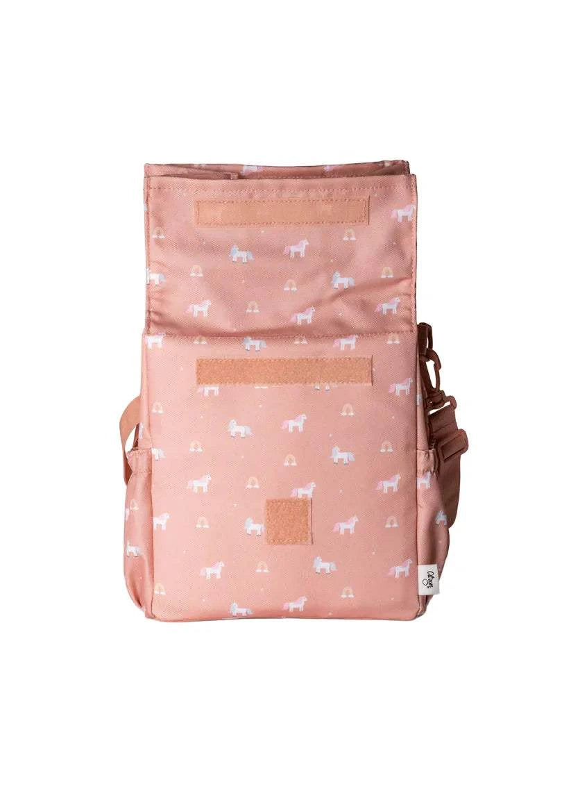 Insulated Roll-up Lunch Bag - Unicorn Blush Pink|Citron