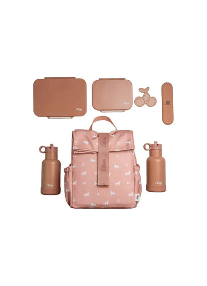 Insulated Roll-up Lunch Bag - Unicorn Blush Pink|Citron