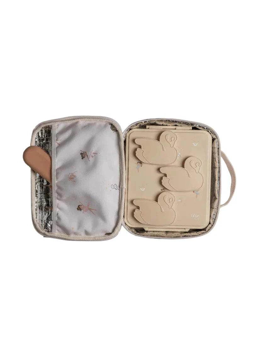 Insulated Square Lunch bag - Ballerina | Citron