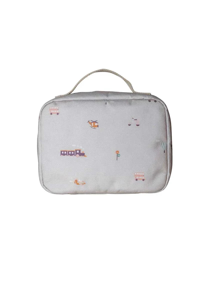 Insulated Square Lunch bag - Vehicles|Citron