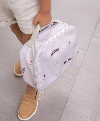 Insulated Square Lunch bag - Vehicles|Citron