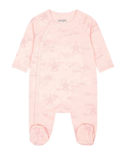 White & Pink Eiffel Tower Pack of 2 Sleepsuits | Kenzo