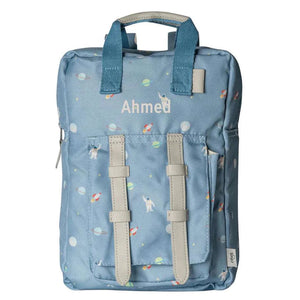 Kids Backpack - Spaceship Dusty Blue| Citron