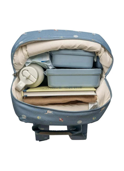Kids Backpack - Spaceship Dusty Blue| Citron