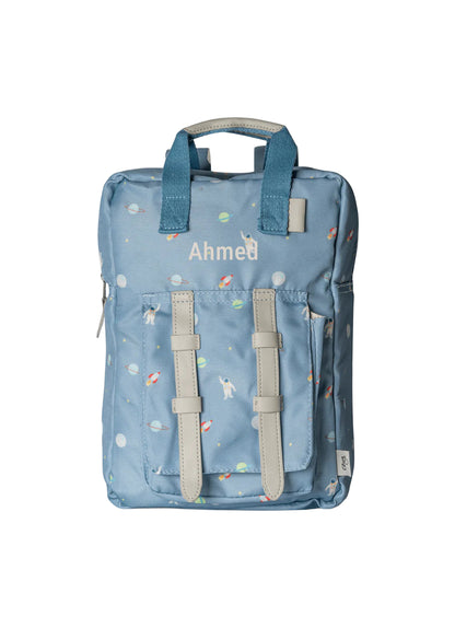 Kids Backpack - Spaceship Dusty Blue