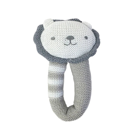 Knitted Rattle - Austin Lion by Living Textile