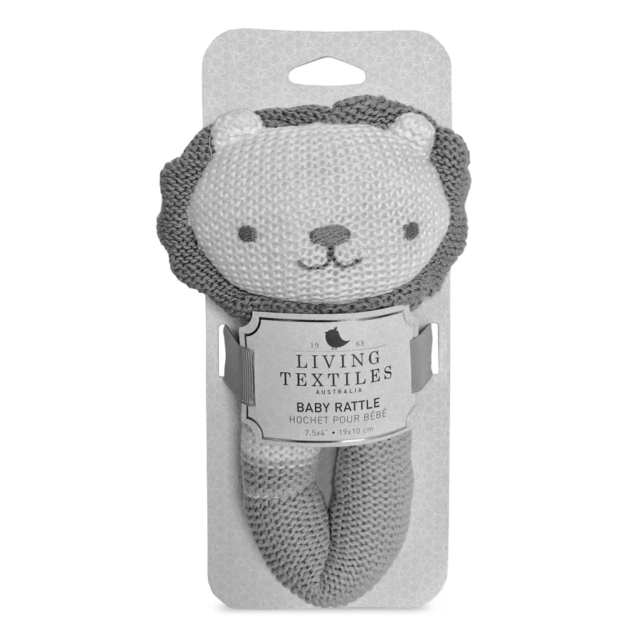 Knitted Rattle - Austin Lion by Living Textile