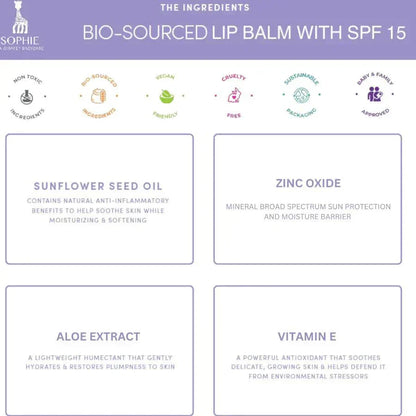 Bio-Sourced Lip Balm (SPF 15) | Sophie La Girafe Babycare