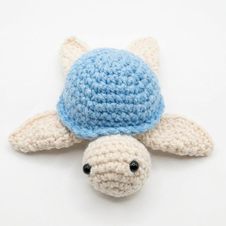 Little Blue Crochet Turtle