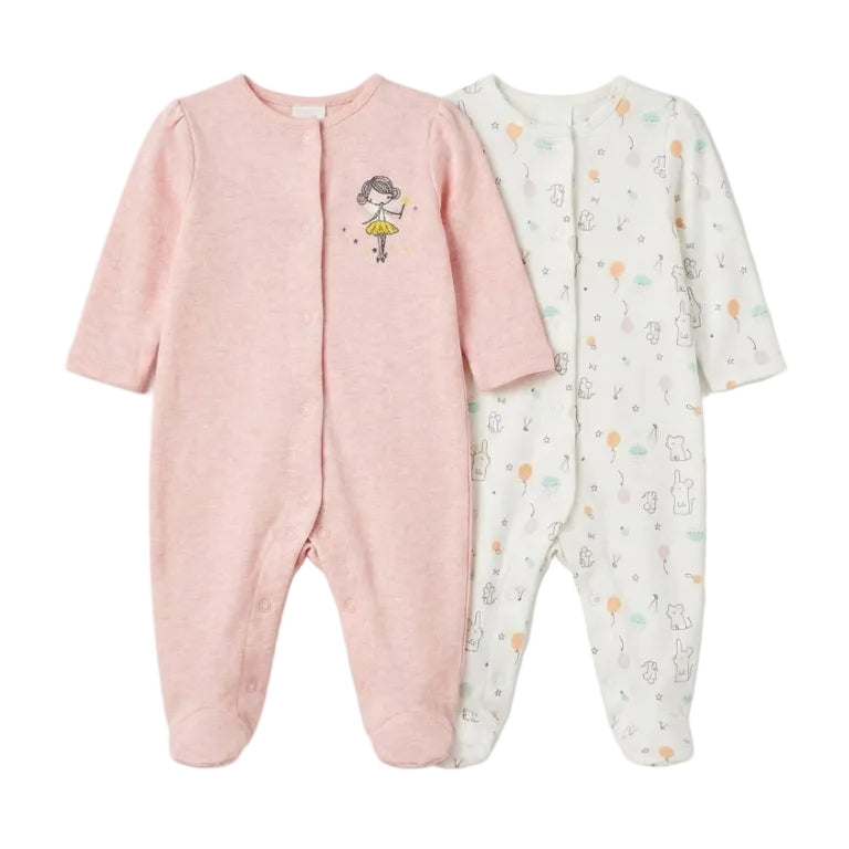Magic Girl Pink Sleepsuit Pack of 2