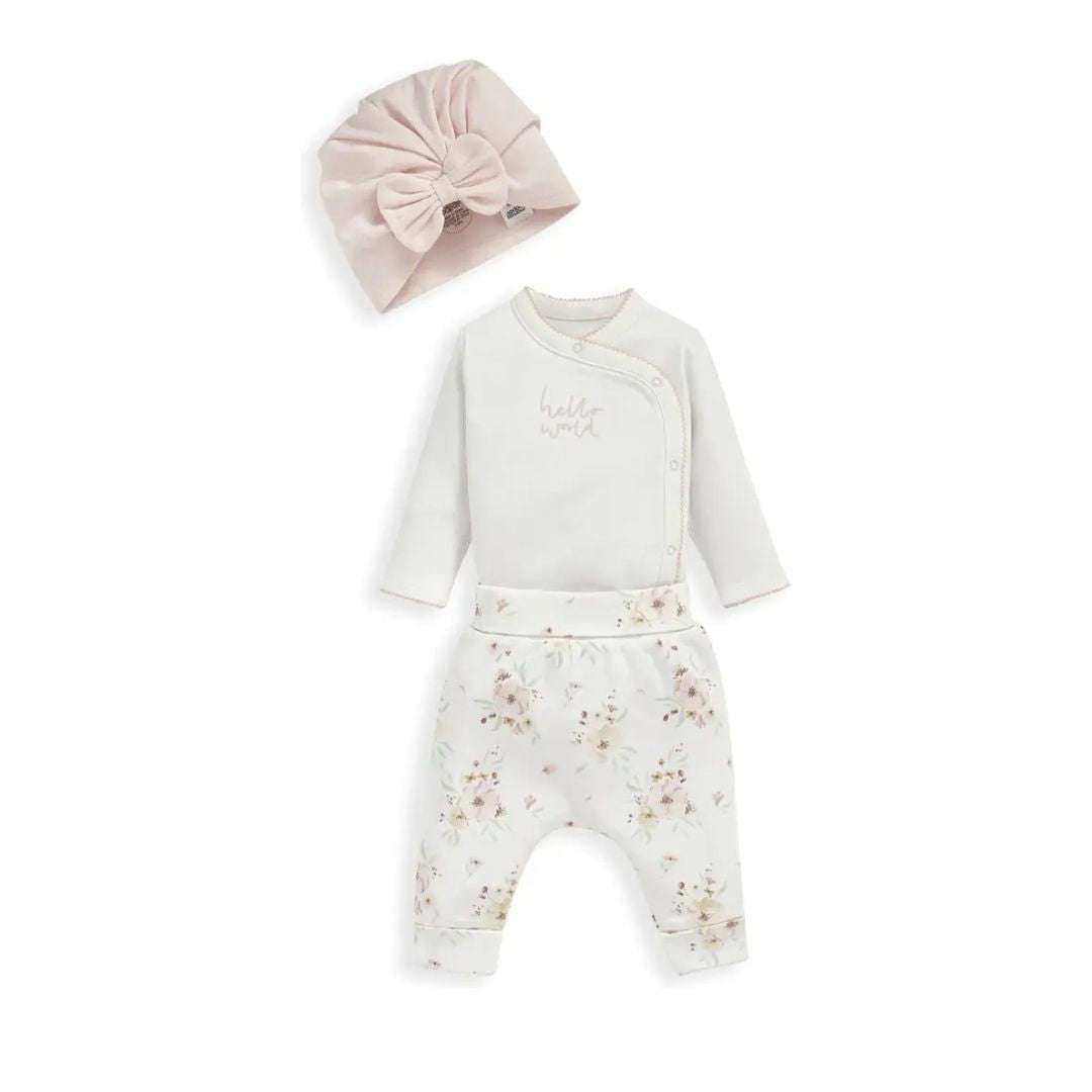 Mamas and Papas Hello World My First Outfit 3 Piece Set