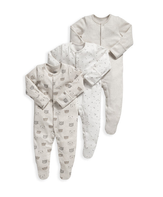 Baby bear hunt sleepsuit 3-pack in soft jersey cotton