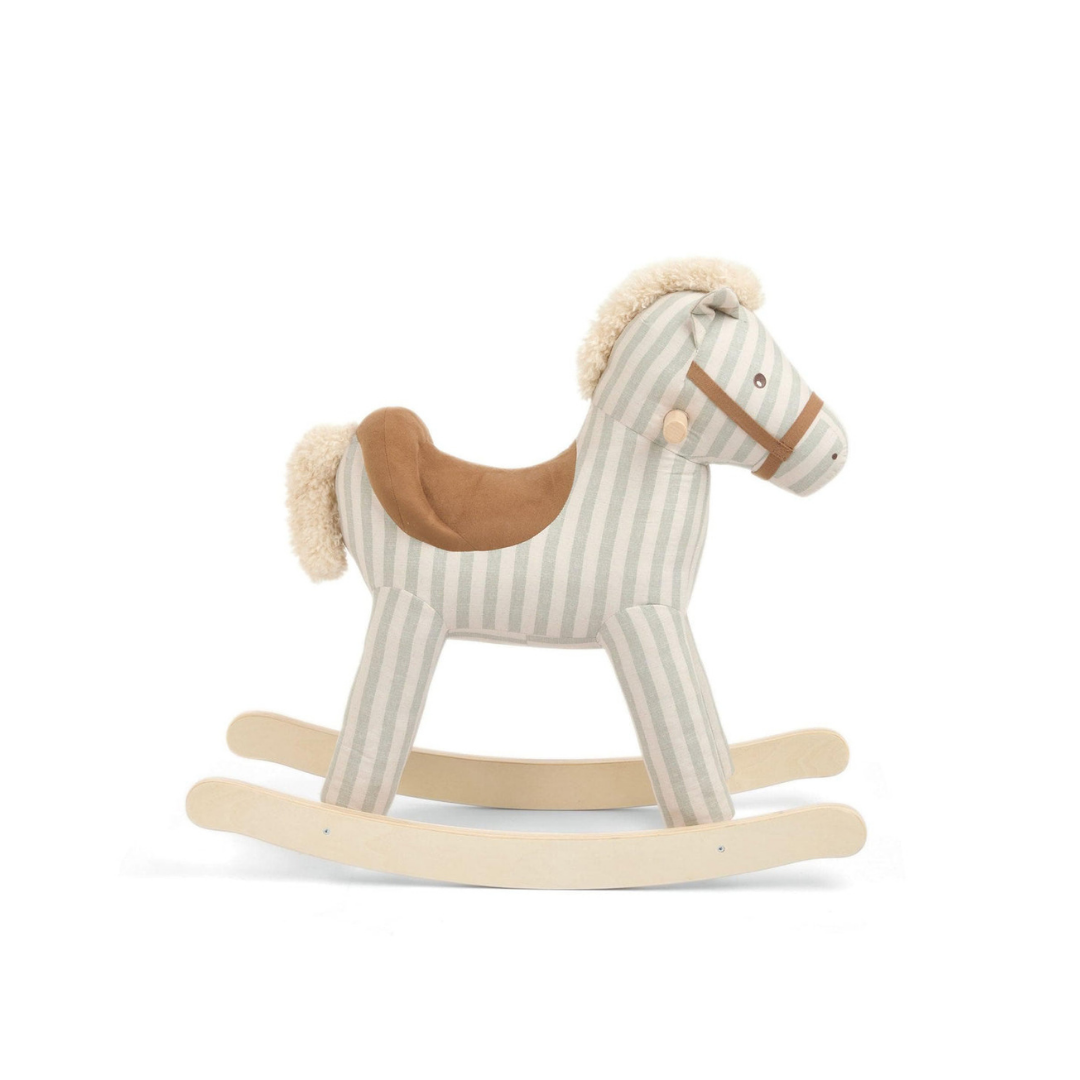 Mamas & Papas Sage Green Stipe Rocking Horse