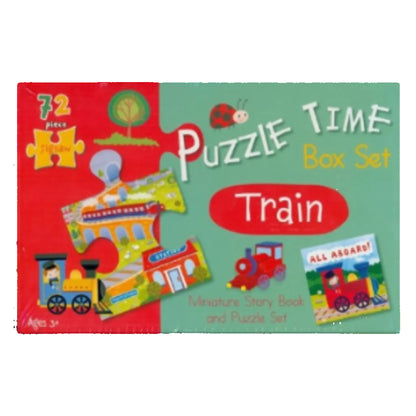Miniatute Story Book and Puzzle Set Train
