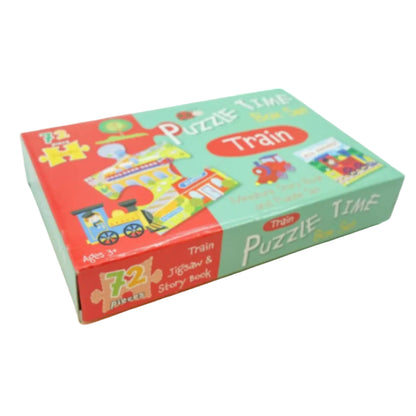 Miniatute Story Book and Puzzle Set Train