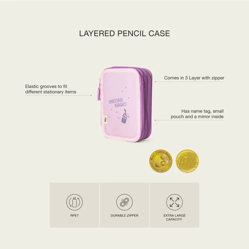 Multi-Layered Pencil Case - Stormy Unicorn | Citron