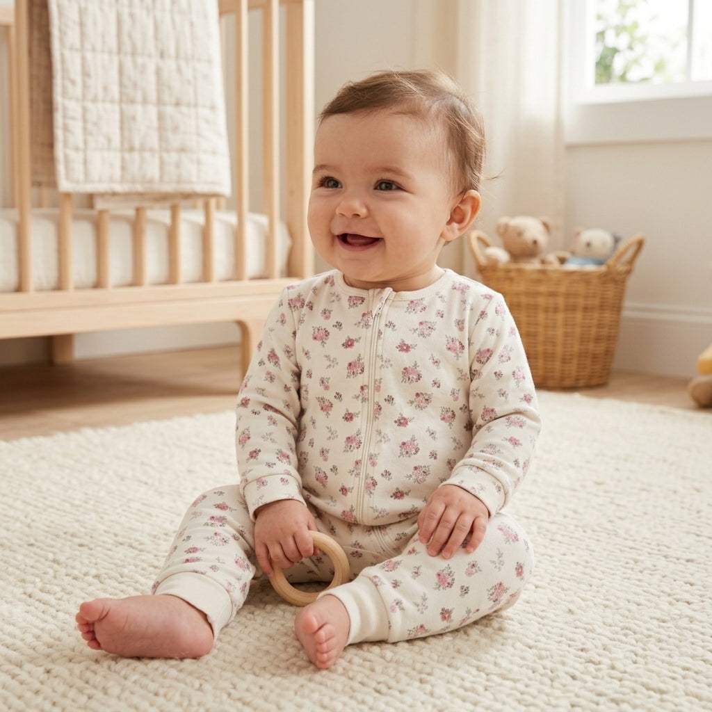 Next Baby Flowers Footless Sleepsuit