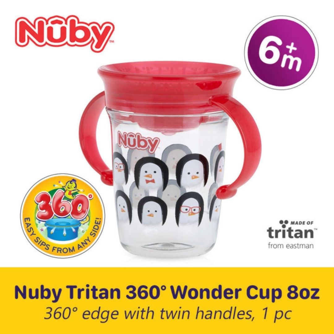 Nuby 360 Wonder Cup with Hygiene Lid - Penguin