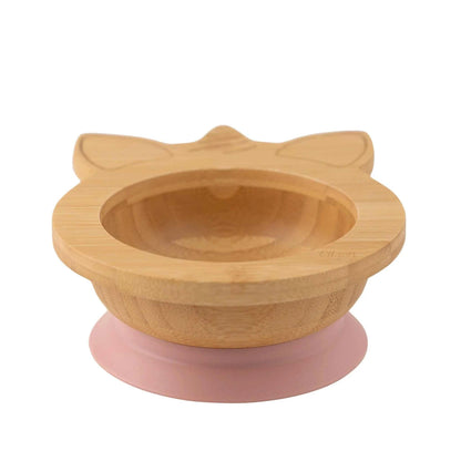 Organic Bamboo Bowl 250ml Suction + Spoon Unicorn Blush Pink | Citron
