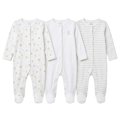 Pack of 3 Moon Sleepsuits | Mamas & Papas