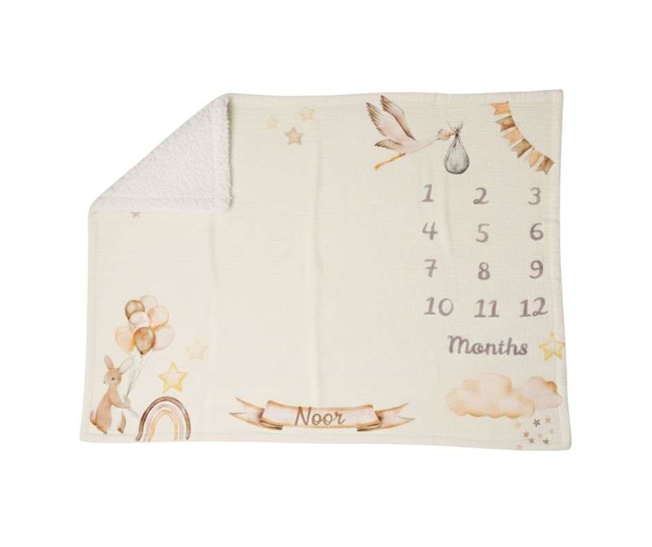 Personalised Baby Milestone Playmat - Exclusive by Bundle