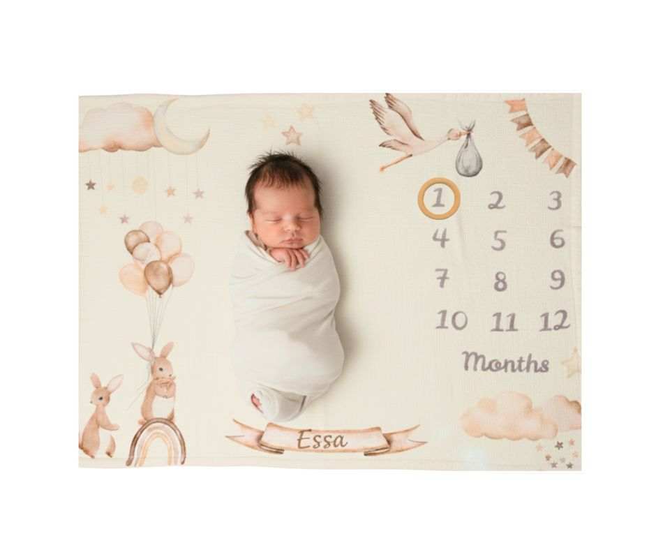 Personalised Baby Milestone Playmat - Exclusive by Bundle