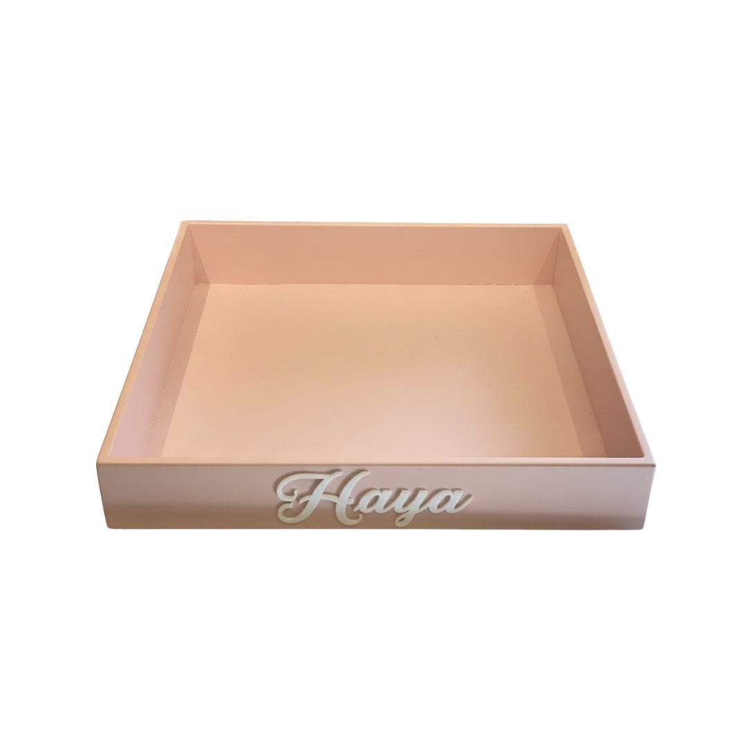 Personalised Wooden Tray – 18.5"x18.5"x3" | Sustainable Keepsake Gift | Bundle Company