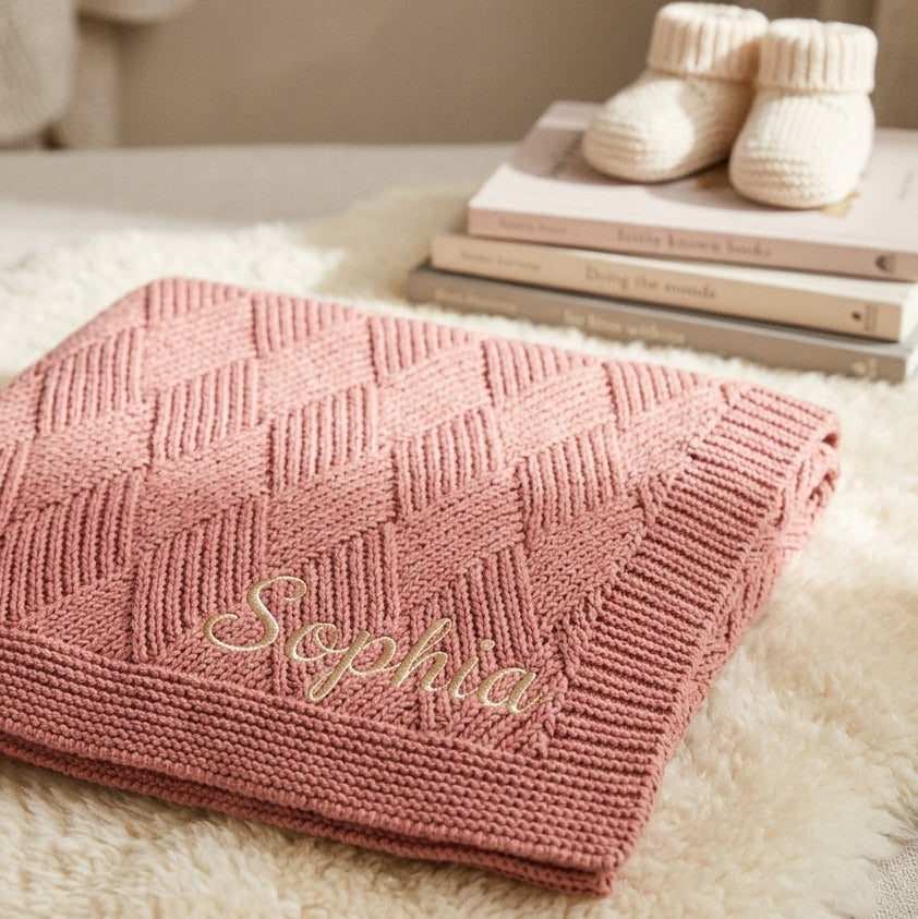 Mothercare knitted cotton baby shawl blanket