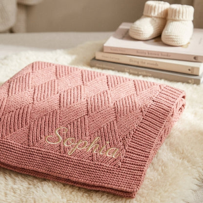 Mothercare knitted cotton baby shawl blanket