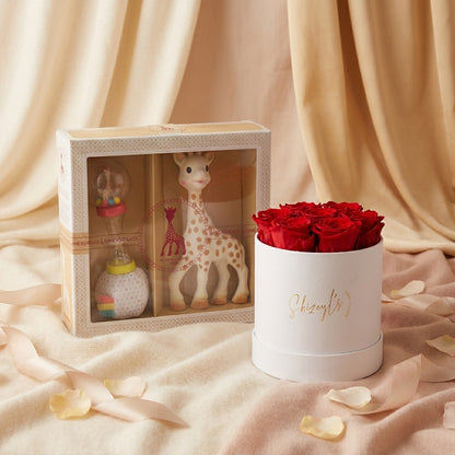 A Gift of Grace - Shizeyl’s Flowers  & Sophie La Girafe Gift Set