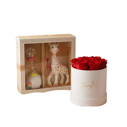 A Gift of Grace - Shizeyl’s Flowers  & Sophie La Girafe Gift Set