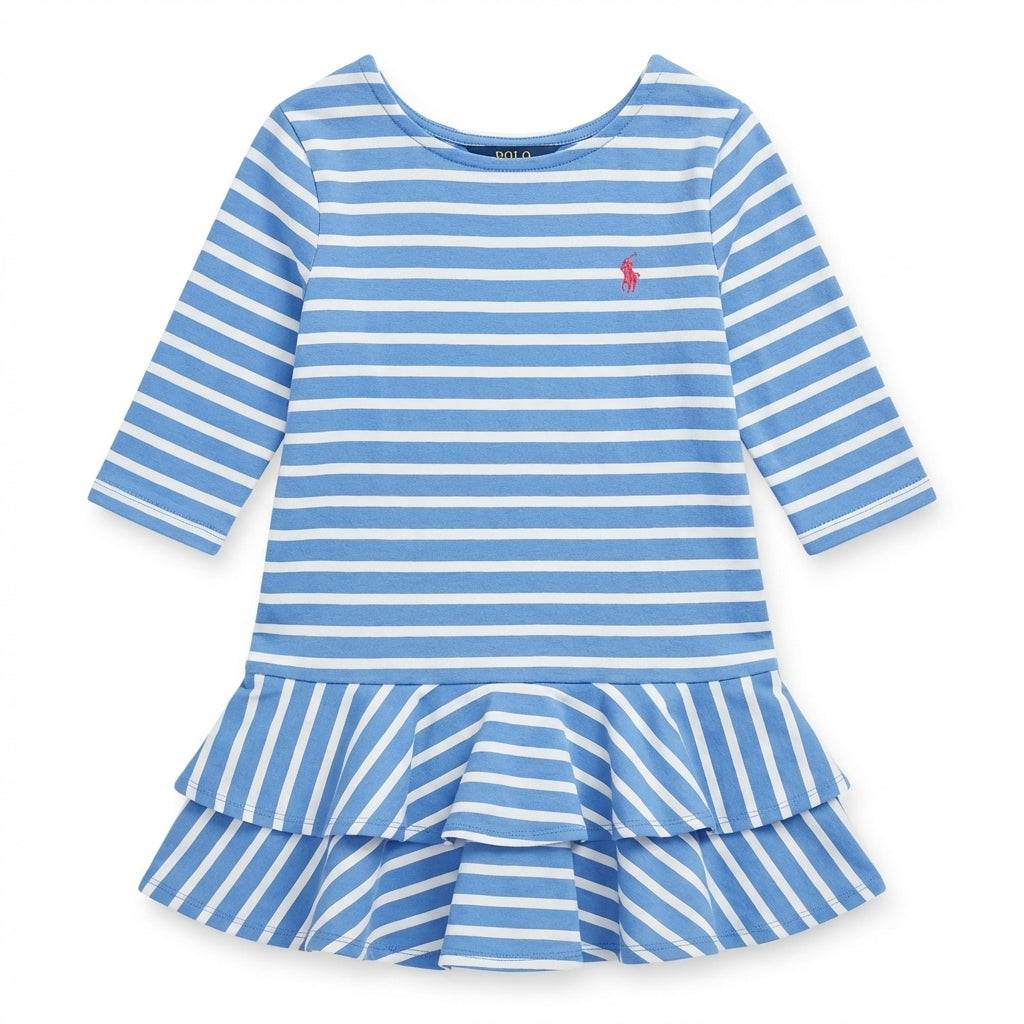 Polo Logo Blue Striped Jersey Dress | Ralph Lauren