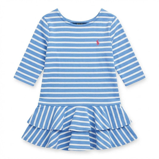 Polo Logo Blue Striped Jersey Dress | Ralph Lauren